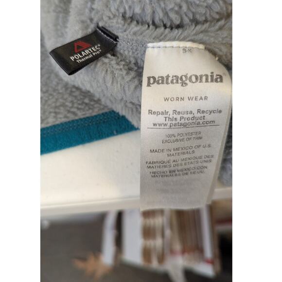 Patagonia Synchilla gray waffle fleece   Snap T pullover jacket Polartec warm L - Picture 8 of 9